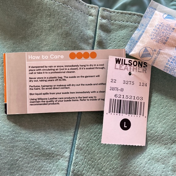 WILSONS LEATHER Floral Jewelled Aqua Suede Bustier - Picture 8 of 13